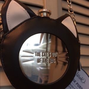 Wink The Cat’s Out of the Bag Canteen Flask Purse